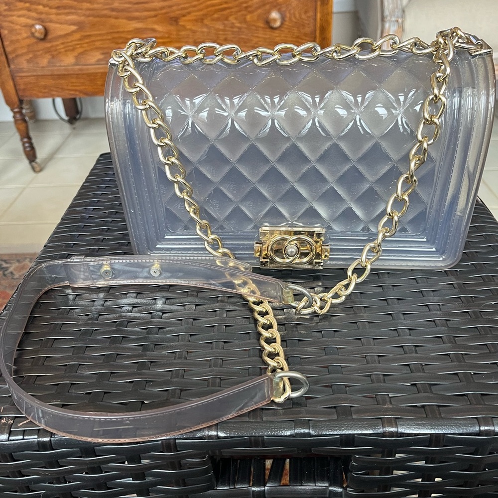 Unbranded Gray Quilted Chain Bag